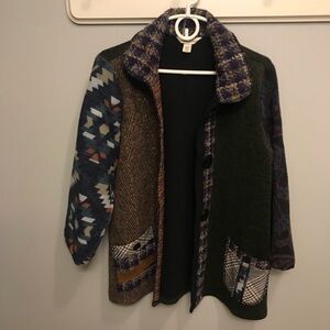 Coldwater Creek Multicolor Patchwork Jacket